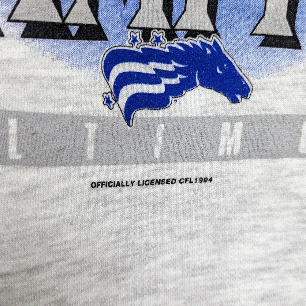 VTG Baltimore Colts 1994 Champions Grey‎ Cup CFL Football Crewneck Sweatshirt XL